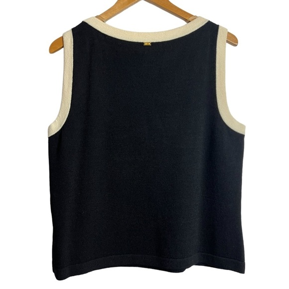 St. John Black and Cream Tank Top - Picture 2 of 7